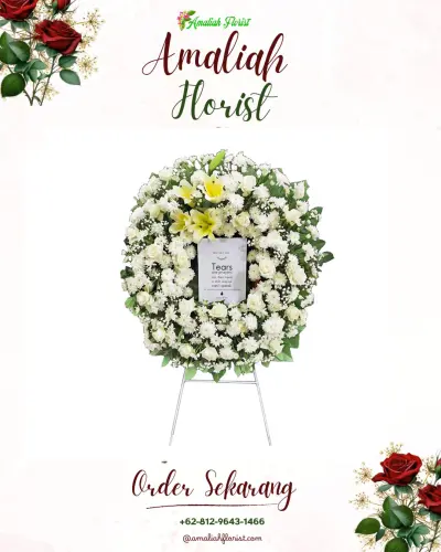 Krans Bunga Duka Cita di Cileungsi Kidul
